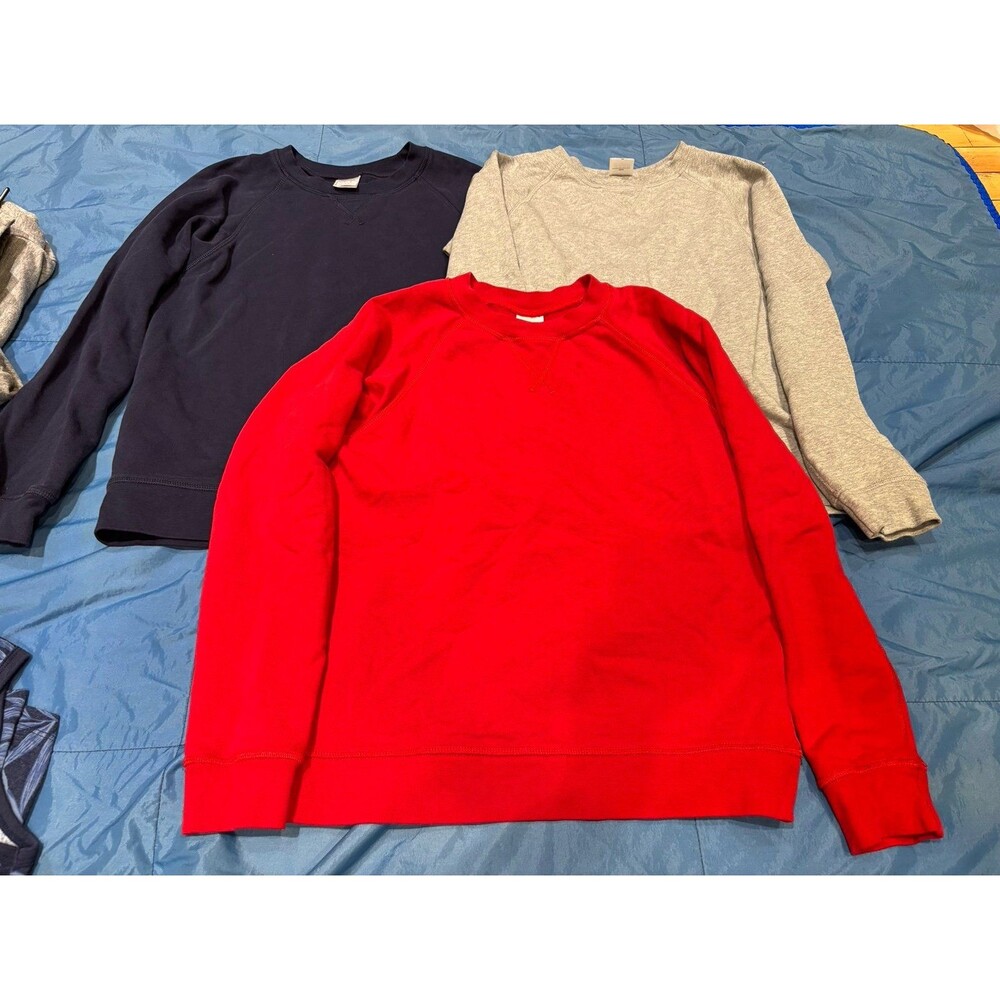 Hanna Andersson cotton crewneck sweatshirt lot 12 150 red navy blue gray